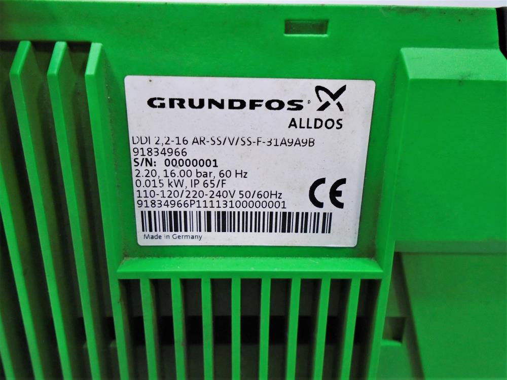 Grundfos Dosing Pump 91834966, Stainless, DDI 2,2-16 AR-SS/V/SS-F-31A9A9B w/ Kit